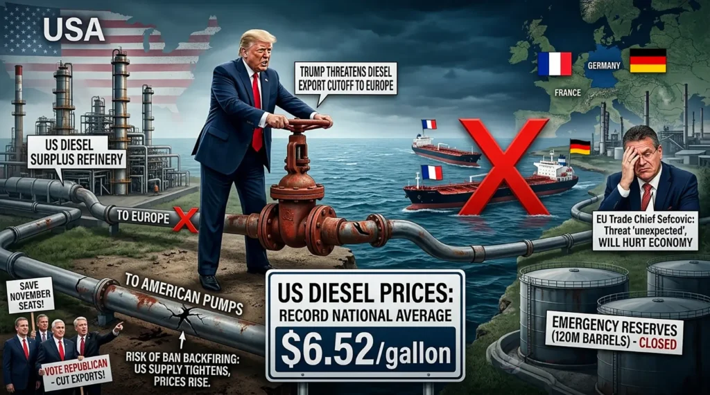 Trump Threatens a Diesel Export Ban