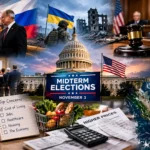 The US Capitol building next to early voting ballots, illustrating Washington entering the final stretch before midterms