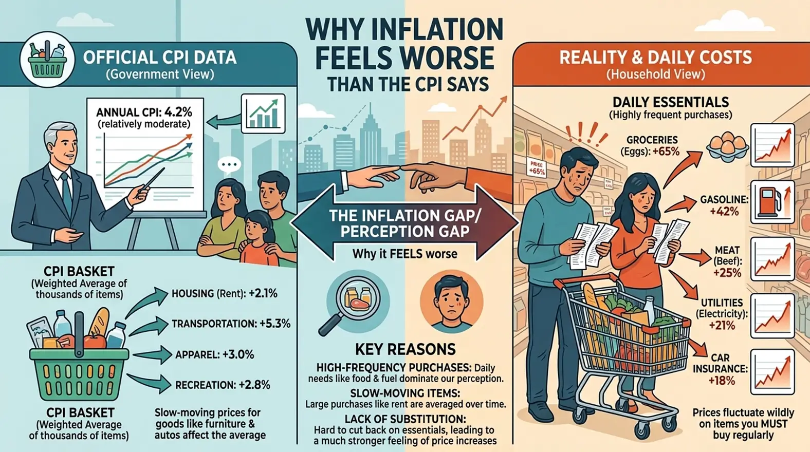 Why Inflation Feels Worse Than the CPI Says